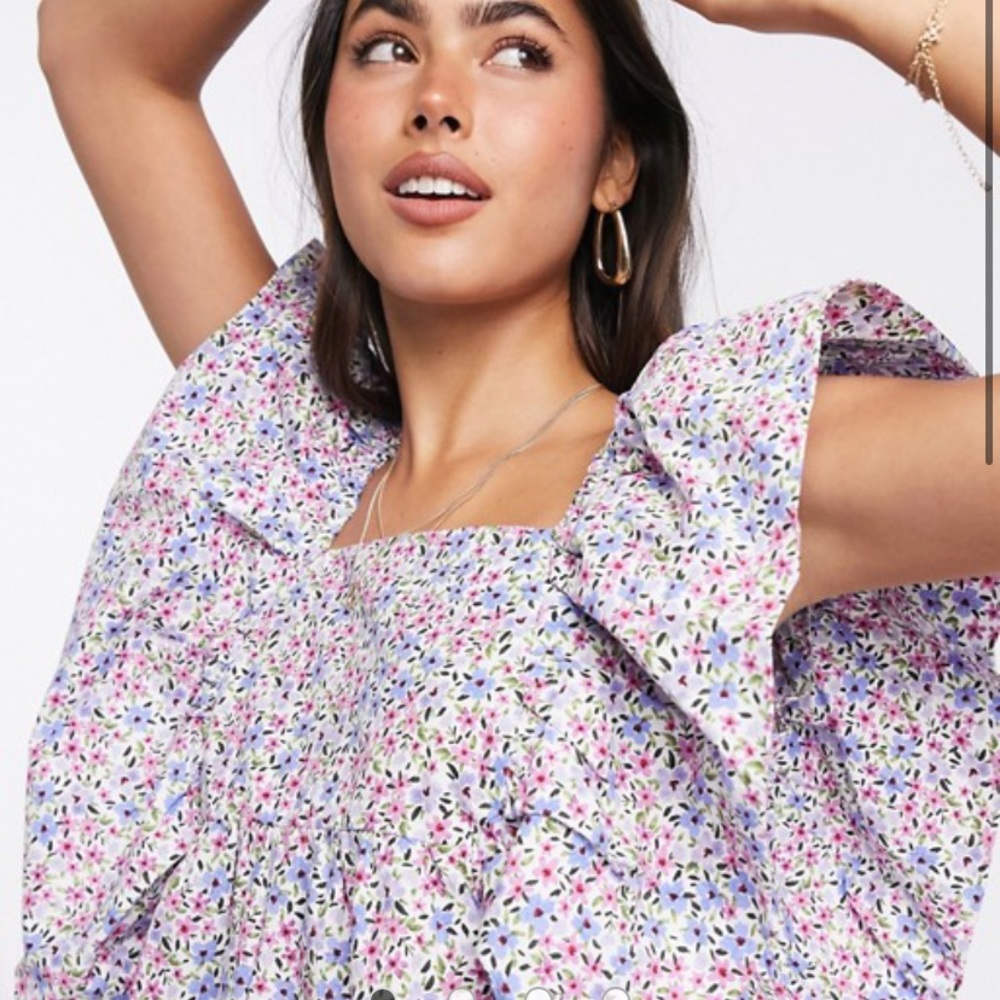 ISO Mango Square neck Floral top